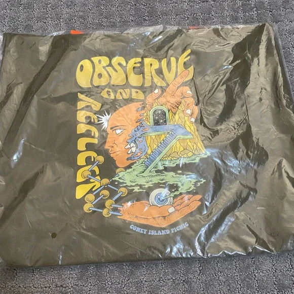 Coney Island Picnic Reflect Tote Bag NWT - Brown - Picture 4 of 7